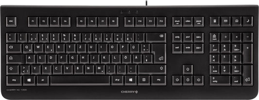 Periphal Keyboard Cherry KC 1000 schwarz USB DE